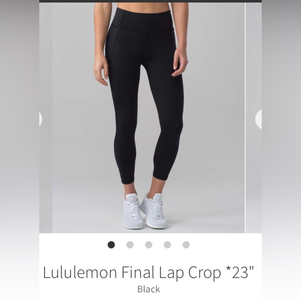 Lululemon Final Lap Crop *23 - Black
